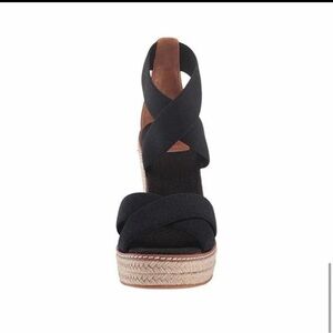 Tory Burch Black Espadrille Wedge Shoes